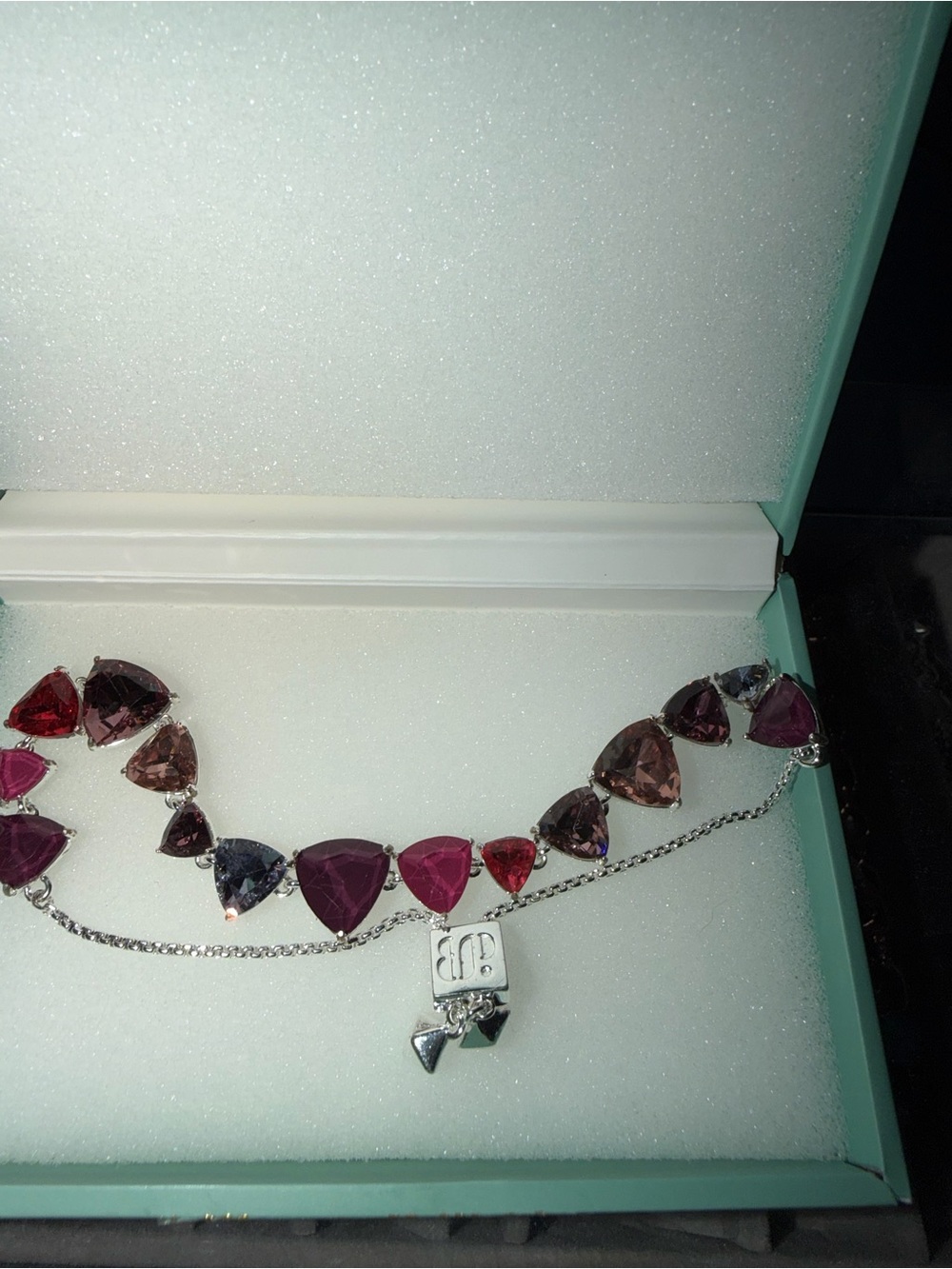 Moonlit Merlot on Silver: Jewel Candy